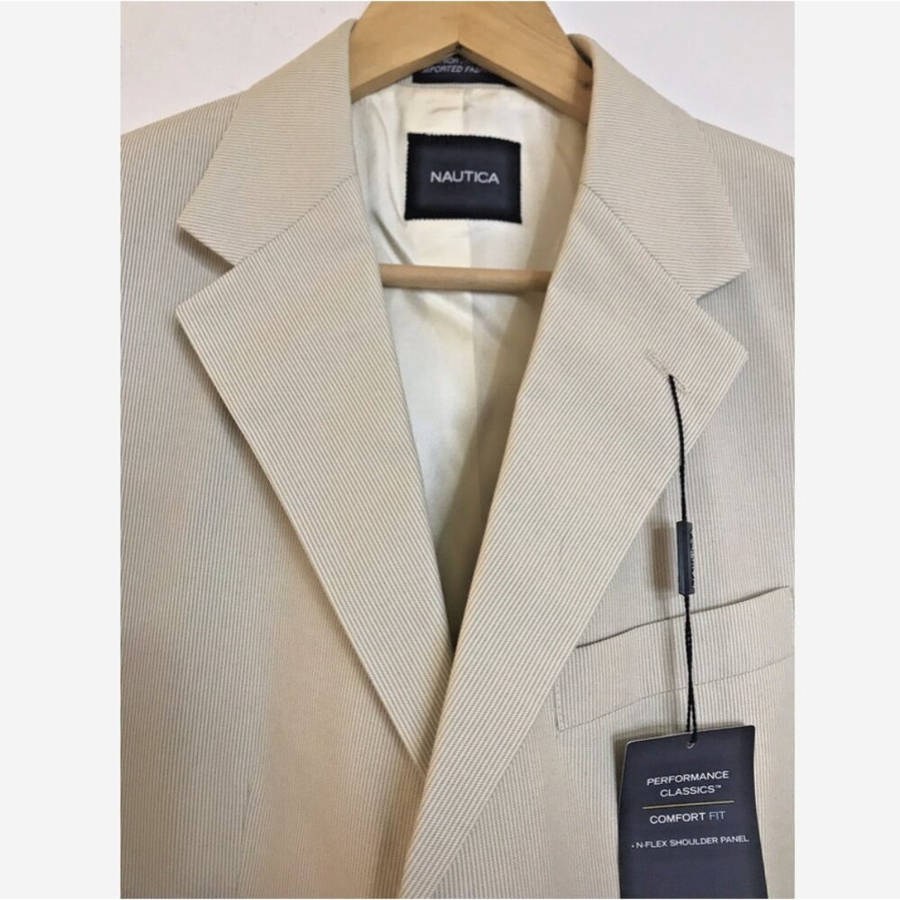 NAUTICA Tan Blazer NWT 38R Comfort Fit Performance Classics Jacket Sport Coat - Picture 2 of 8